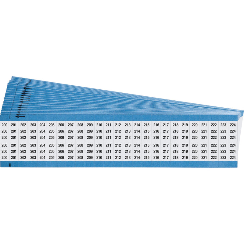 Brady WM-200-224-PK Wire Marker Cards - Consecutive Numbers 111934