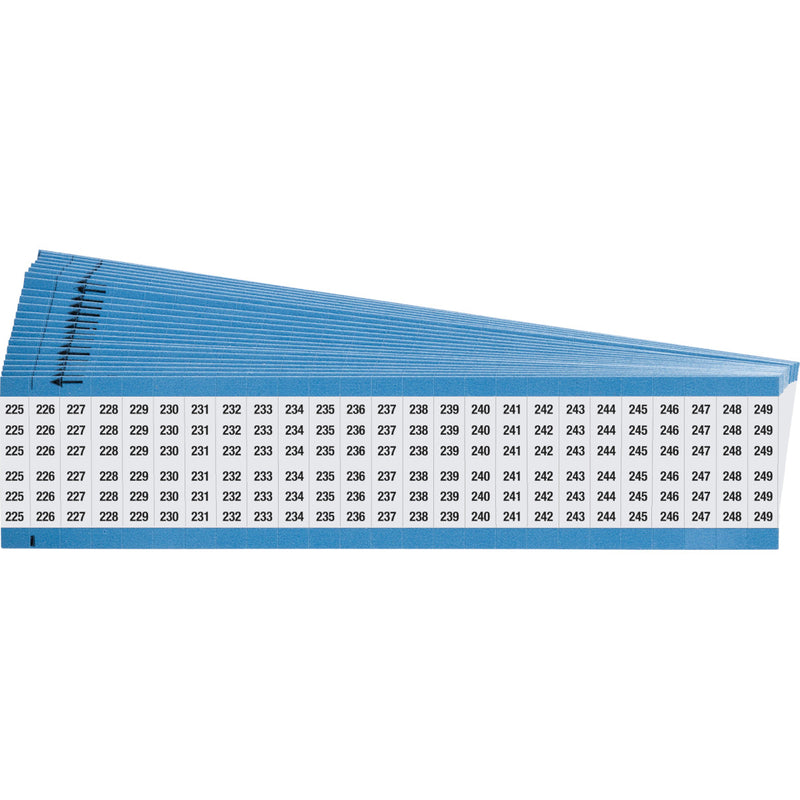 Brady WM-225-249-PK Wire Marker Cards - Consecutive Numbers 111962