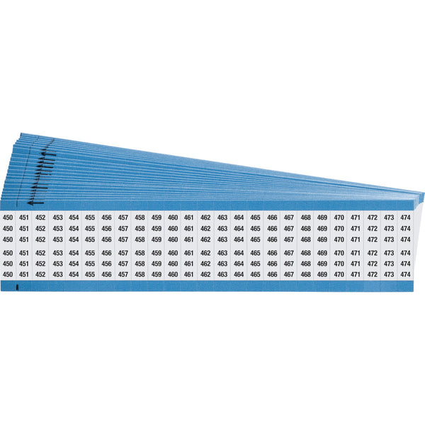 Brady WM-450-474-PK Wire Marker Cards - Consecutive Numbers 112212