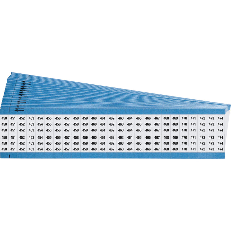 Brady WM-450-474-PK Wire Marker Cards - Consecutive Numbers 112212