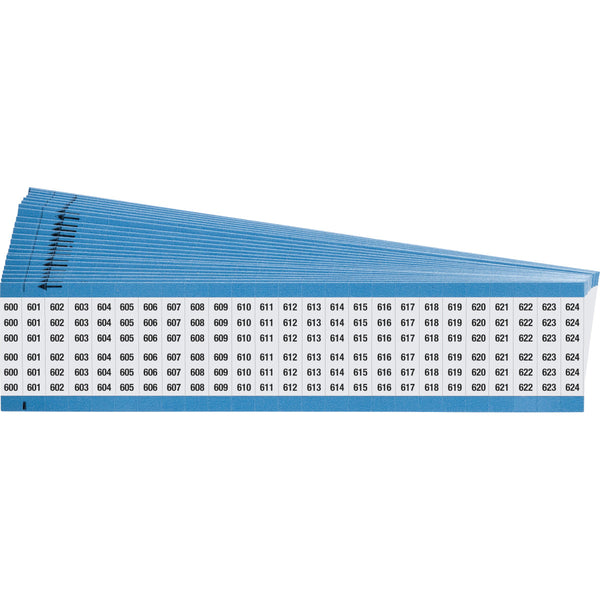 Brady WM-600-624-PK Wire Marker Cards - Consecutive Numbers 112252