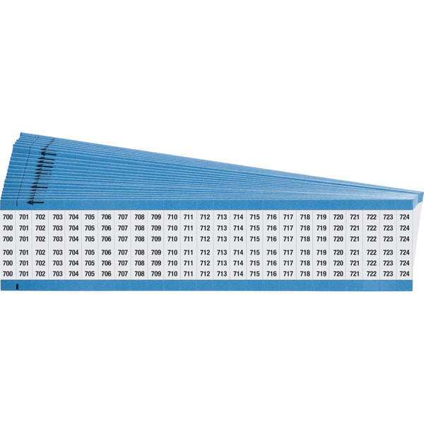 Brady WM-700-724-PK Wire Marker Cards - Consecutive Numbers 112278