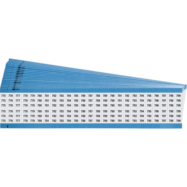 Brady WM-775-799-PK Wire Marker Cards - Consecutive Numbers 112288