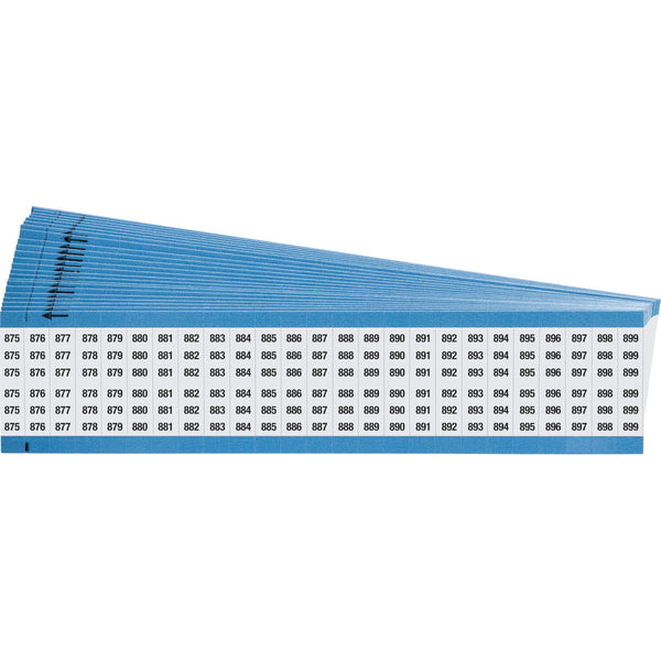 Brady WM-875-899-PK Wire Marker Cards - Consecutive Numbers 112305