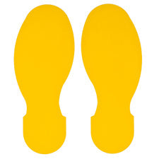 Brady Yellow Footprints Removable Adhesive Removable Footprints - Yellow 031550