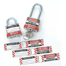 Brady B826/B674 Lockout Labels  6 Sets / Pk Labels for Steel Padlocks 050283