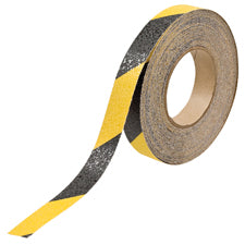 Brady Antiskid Striped Tape 25mmx18M Striped Anti-Skid Tape - Black / Yellow 078146