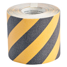 Brady Antiskid Striped Tape 150mmx18M Striped Anti-Skid Tape - Black / Yellow 078150