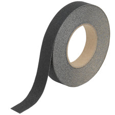 Brady Antiskid Tape Black 25mmx18M Roll-Mounted Anti-Skid Tape - Black 078189