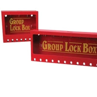 Brady Metal Wall Lock Box, Small Metal wall-mounted group lockout boxes 105714