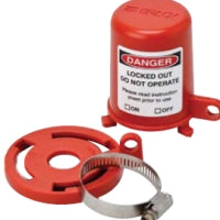 Brady Base Cover Plug Valve Lockout 7/8" Red Plug Valve Lockout 113231
