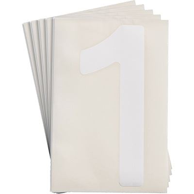 Brady Ts-152.40-514-1-Wt-20 ToughStripe Die-cut Numbers & Letters 121854