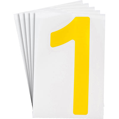 Brady Ts-152.40-514-1-Yl-20 ToughStripe Die-cut Numbers & Letters 121858