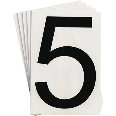 Brady Ts-152.40-514-5-Bk-20 ToughStripe Die-cut Numbers & Letters 121877