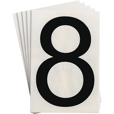 Brady Ts-152.40-514-8-Bk-20 ToughStripe Die-cut Numbers & Letters 121895