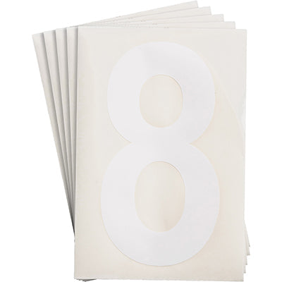 Brady Ts-152.40-514-8-Wt-20 ToughStripe Die-cut Numbers & Letters 121896