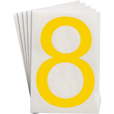 Brady Ts-152.40-514-8-Yl-20 ToughStripe Die-cut Numbers & Letters 121900