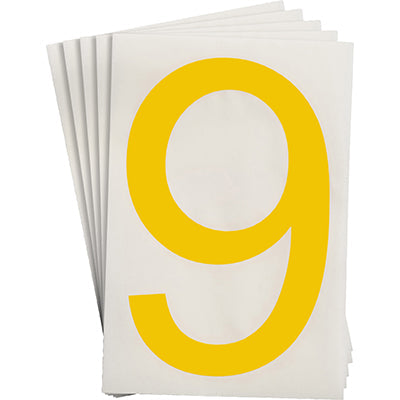 Brady Ts-152.40-514-9-Yl-20 ToughStripe Die-cut Numbers & Letters 121906