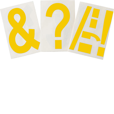 Brady Ts-152.40-514-Punc-Yl-20 ToughStripe Die-cut  Assorted Punctuation 121912