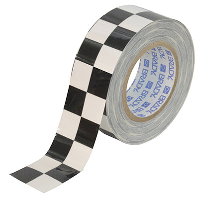 Brady Ts-50.80-514-Bk/Wt-Chk-Rl ToughStripe Floor Marking Tape 121913