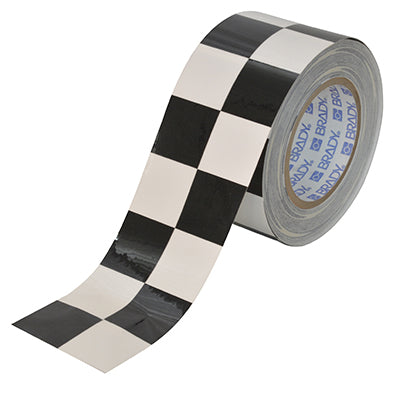 Brady Ts-76.20-514-Bk/Wt-Chk-Rl ToughStripe Floor Marking Tape 121914