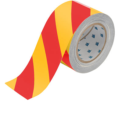 Brady Ts-76.20-514-Rd/Yl-Str-Rl ToughStripe Floor Marking Tape 132431