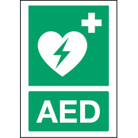 Brady E/E010/En89-Sa-Pholumc-210X297/1-B ISO 7010 Sign - Automated external heart defibrillator 139044