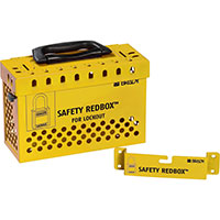 Brady Wall-Mountable Lockbox W/ Quick Rel. Ylw Safety Redbox Group Lockout Box - Yellow 145580