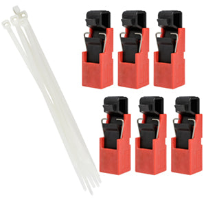 Brady Taglock Switch W/Hole Circt Brk Lo Pk6 TagLock Circuit Breaker: Switch - 6/pk 148688