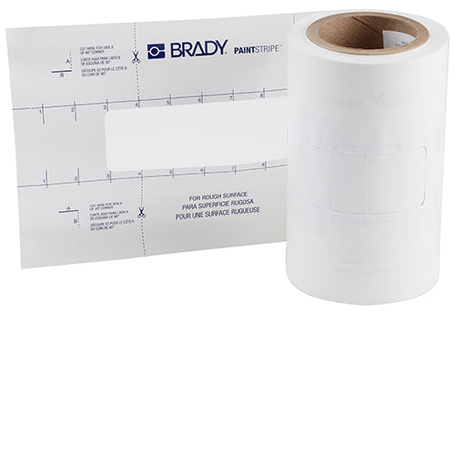 Brady B519, 2" X 8" X 100' Floor Dash Stencil PaintStripe Stencil - Dashed Line 148812