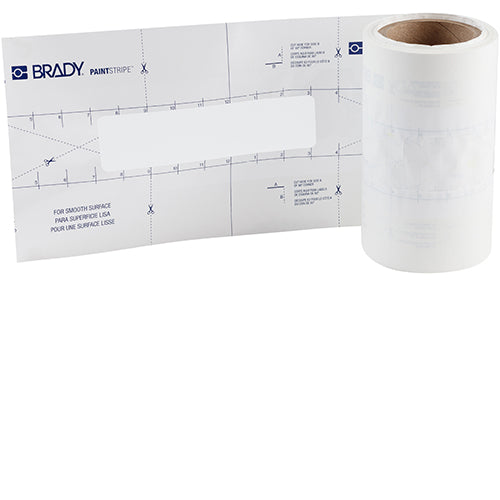 Brady B518,2" X 8" X 100'  Floor Dash Stencil PaintStripe Stencil - Dashed Line 148815
