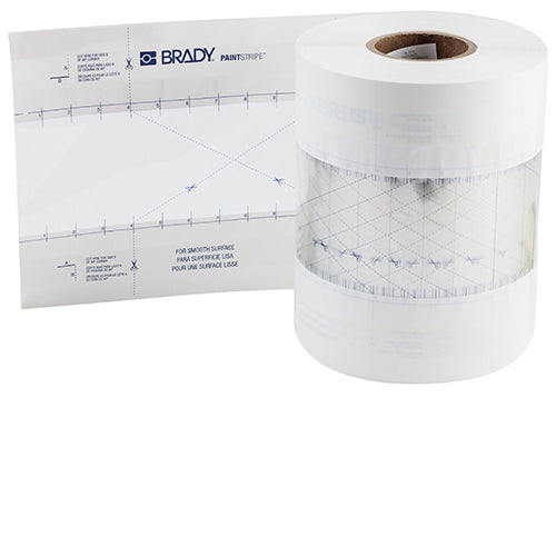 Brady B518, 4" X 500 Ft, Floor Line Stencil PaintStripe Stencil - Continuous Line 148816