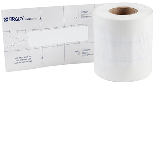 Brady B518, 2" X 8" X 500' Floor Dash Stencil PaintStripe Stencil - Dashed Line 148823