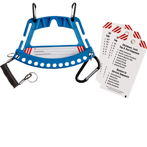 Brady Safety Lock & Tag Carrier - Blue Safety Lock & Tag Carrier System  - Blue 148862
