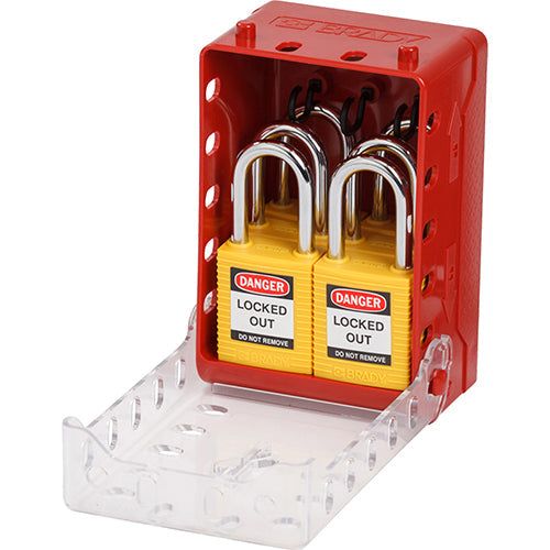 Brady Compact Lock Box+6 Ylw Keyed-Alike Locks Ultra-Compact Lock Box + 6 Yellow KA Locks 149172