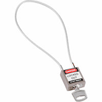 Brady Compact Cable Padlock Grey 40Cm Kd Safety Padlocks - Compact Cable 195942