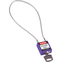 Brady Compact Cable Padlock Purple 40Cm Kd Safety Padlocks - Compact Cable 195944