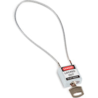 Brady Compact Cable Padlock White 40Cm Kd Safety Padlocks - Compact Cable 195945