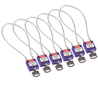 Brady Compact Cable Padlock Purple 40Cm Ka/6Pk Safety Padlocks - Compact Cable 195956