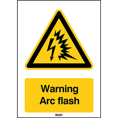 Brady W/W042/En298/Pp-210X297-1 ISO Safety Sign - Warning; Arc flash 198385