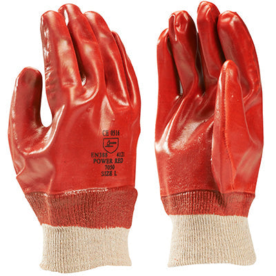 Brady SPK-HANDSCH Pvc Coated Gloves, With A Ribbed Cuff 198785