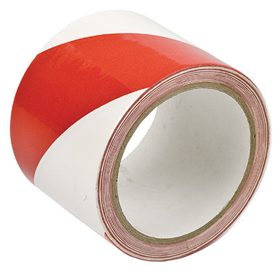 Brady Ws8V-Rd/Wt Warning Tape - Red / White 255297