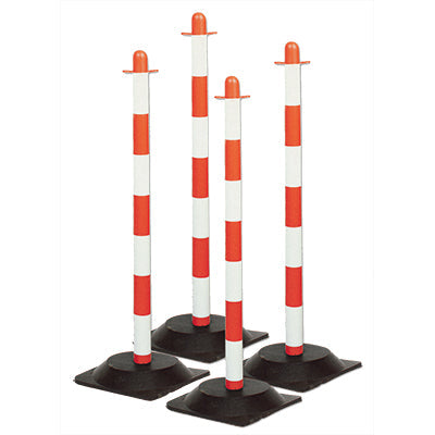 Brady Post & Rubber Base Red/Wht Pk 4 Post & rubber base (1,6 kg) 256723