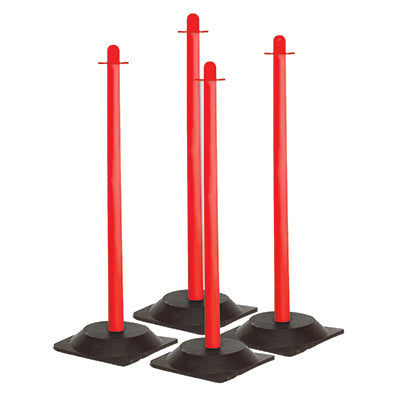 Brady Post & Rubber Base Red Pk 4 Post & rubber base (1,6 kg) 256730