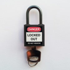 Brady Compact Safe Padlock 25Mm Sh Kd Black/6 Safety Padlocks - Compact 814115