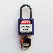 Brady Compact Safe Padlock 25Mm Sha Kd Blue/6 Safety Padlocks - Compact 814114