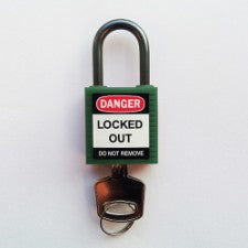 Brady Compact Safe Padlock 25Mm Sha Kd Green/6 Safety Padlocks - Compact 814118