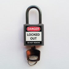 Brady Compact Safe Padlock 25Mm Sha Kd Grey/6 Safety Padlocks - Compact 814123