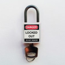 Brady Compact Safe Padlock 25Mm Sha Kd White/6 Safety Padlocks - Compact 814122