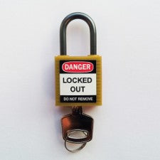Brady Compact Safe Padlock 25Mm Sha Kd Yel/6 Safety Padlocks - Compact 814117